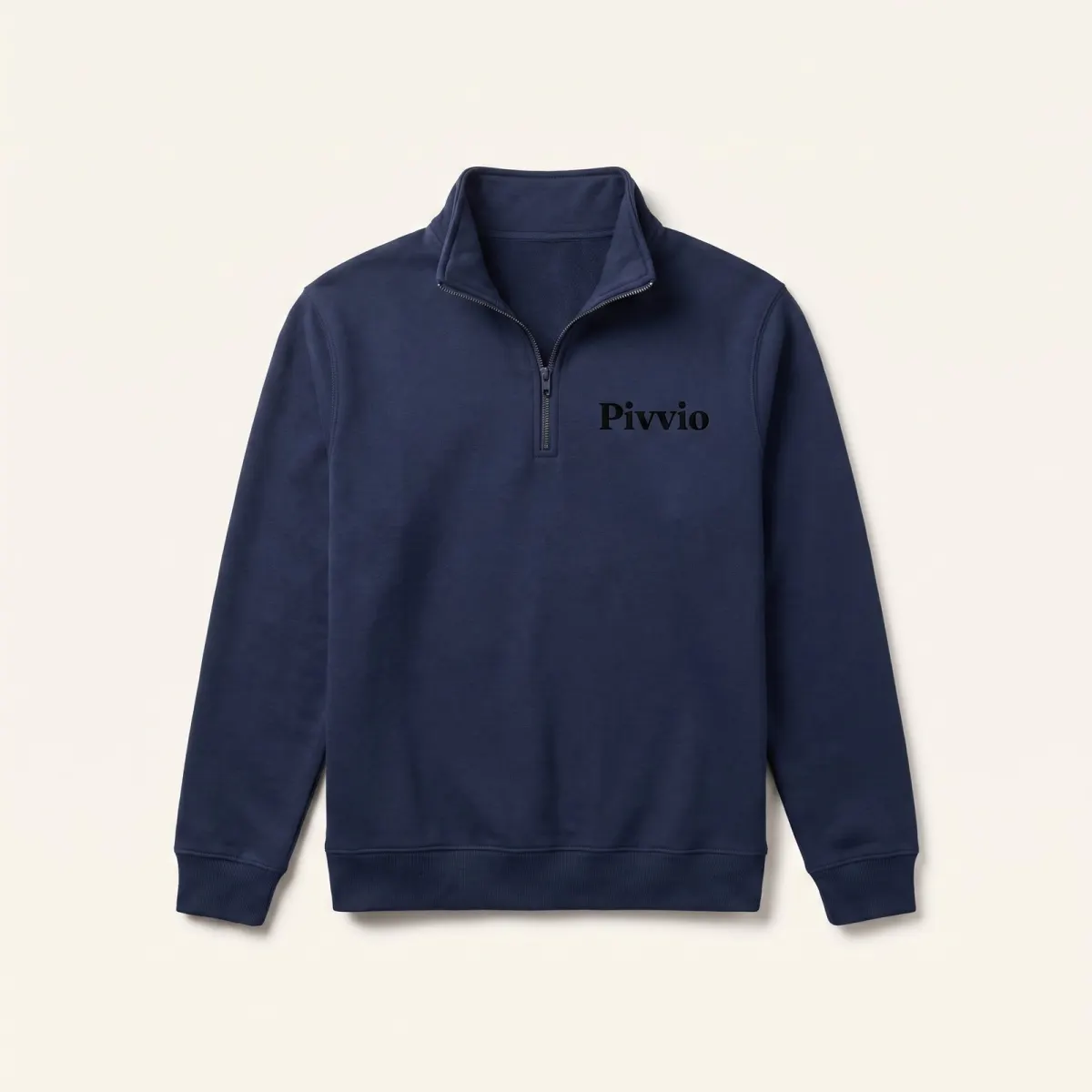 Quarter zip with the Pivvio logo