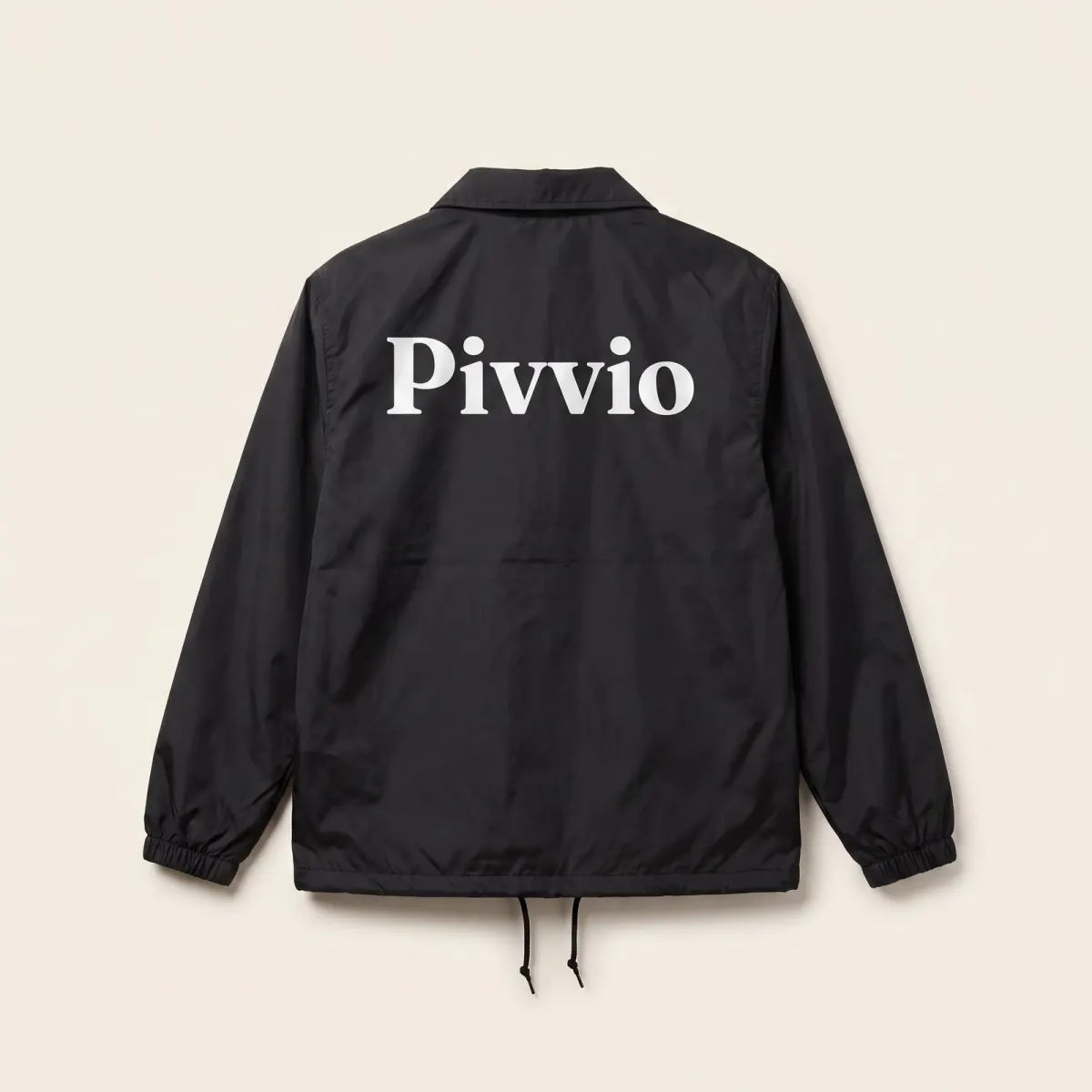 Coach jacket with the Pivvio logo
